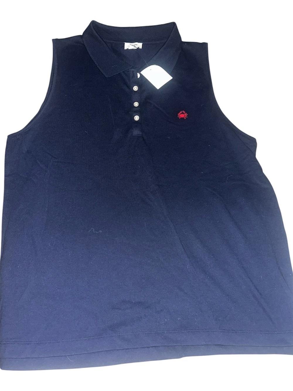 J. Crew Sleeveless Polo Tank Top with Red Crab NWT